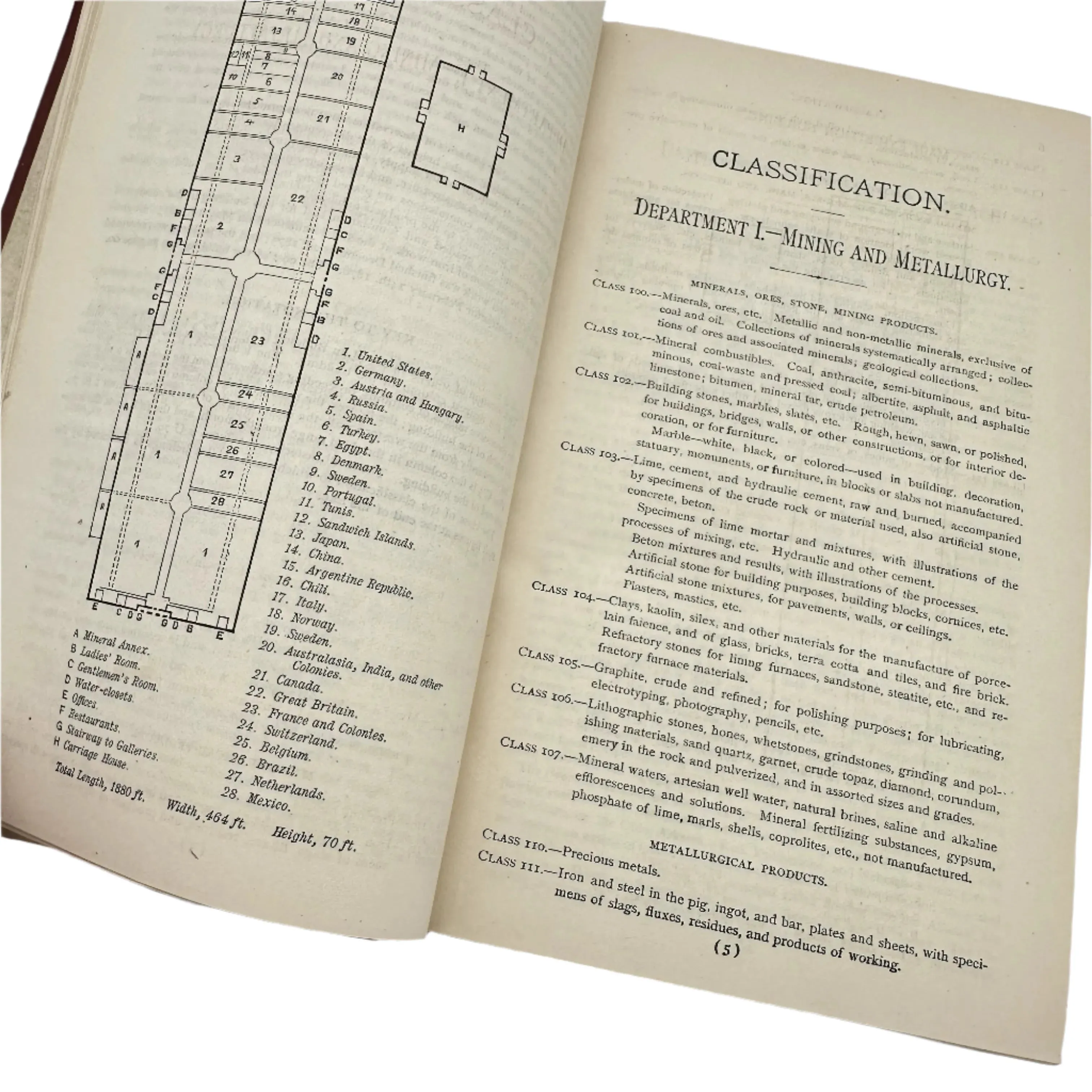 1876 "Official Catalogue of the US International Exhibition" — Centennial exhibition