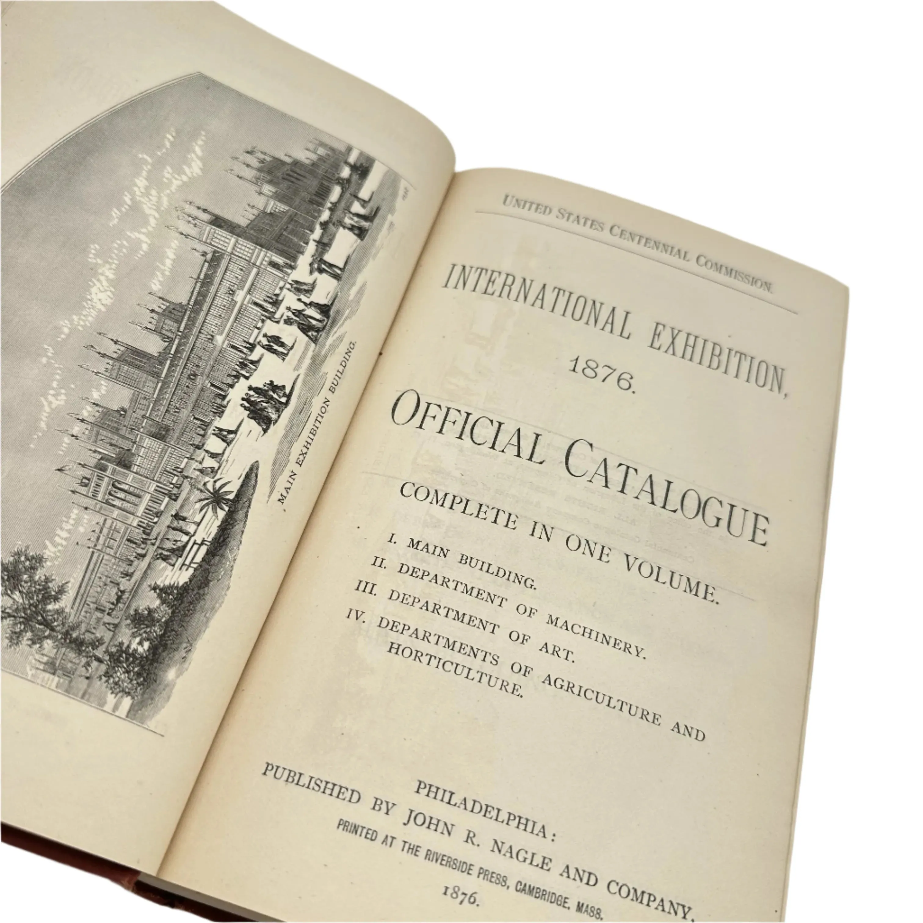 1876 "Official Catalogue of the US International Exhibition" — Centennial exhibition