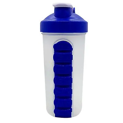 23 * 8.5 * 7.5cm green Outdoor Portable Pill Cup Shaking Cup 700ML Sports Water Cup with Stainless Steel Ball AZ11476