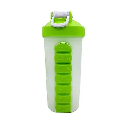 23 * 8.5 * 7.5cm red Outdoor Portable Pill Cup Shaking Cup 700ML Sports Water Cup with Stainless Steel Ball AZ11478