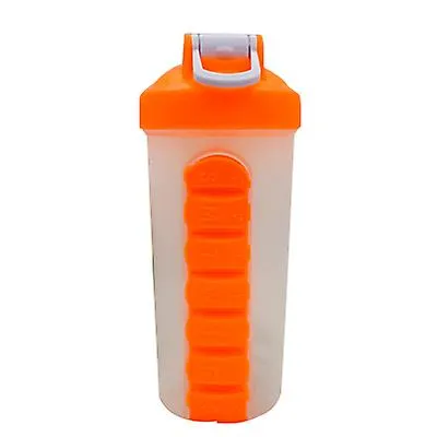 23 * 8.5 * 7.5cm red Outdoor Portable Pill Cup Shaking Cup 700ML Sports Water Cup with Stainless Steel Ball AZ11478