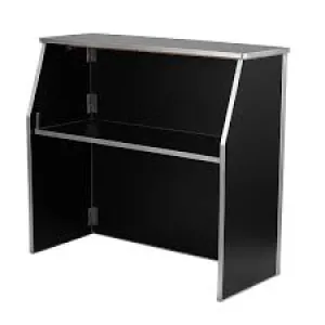 4' Black Portable Bar