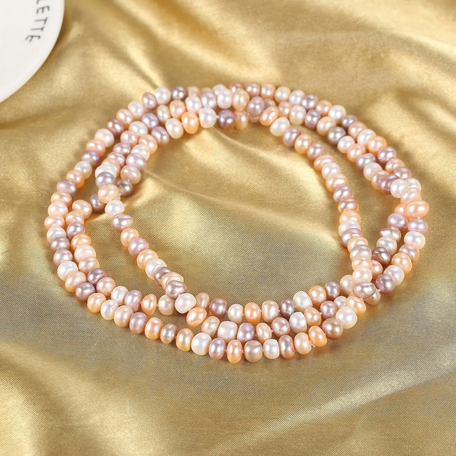 48" Freshwater Pearl Endless Necklace Mixed Color PN214