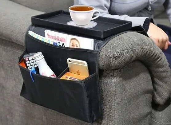 6 Pocket Arm Rest Organizer with Table-Top