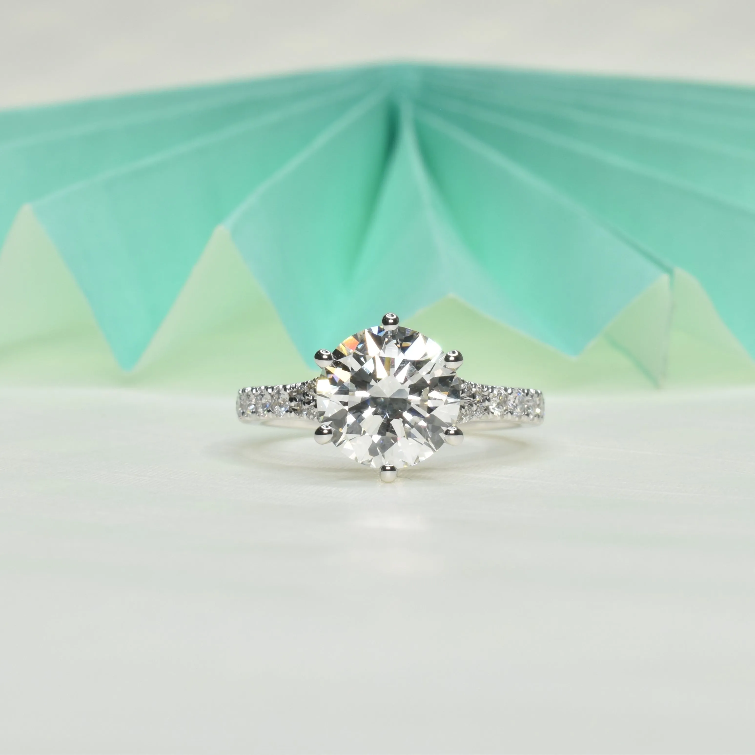 6-prong Set Engagement Ring with Split Shank