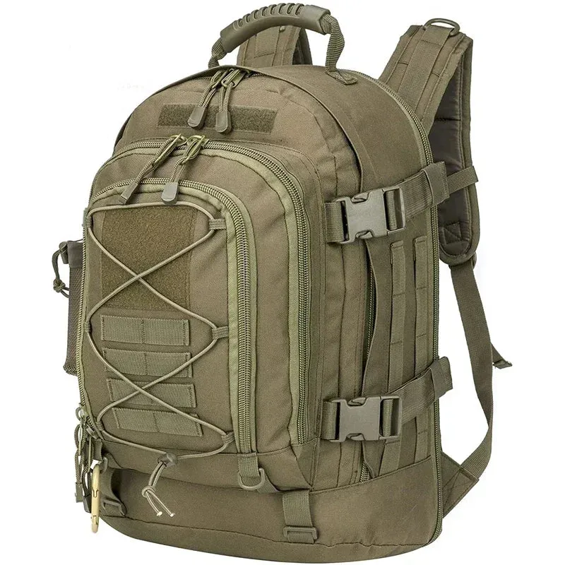 60L Military Tactical Backpack, Molle Assault Rucksack for Outdoor Travel, Hiking - Waterproof