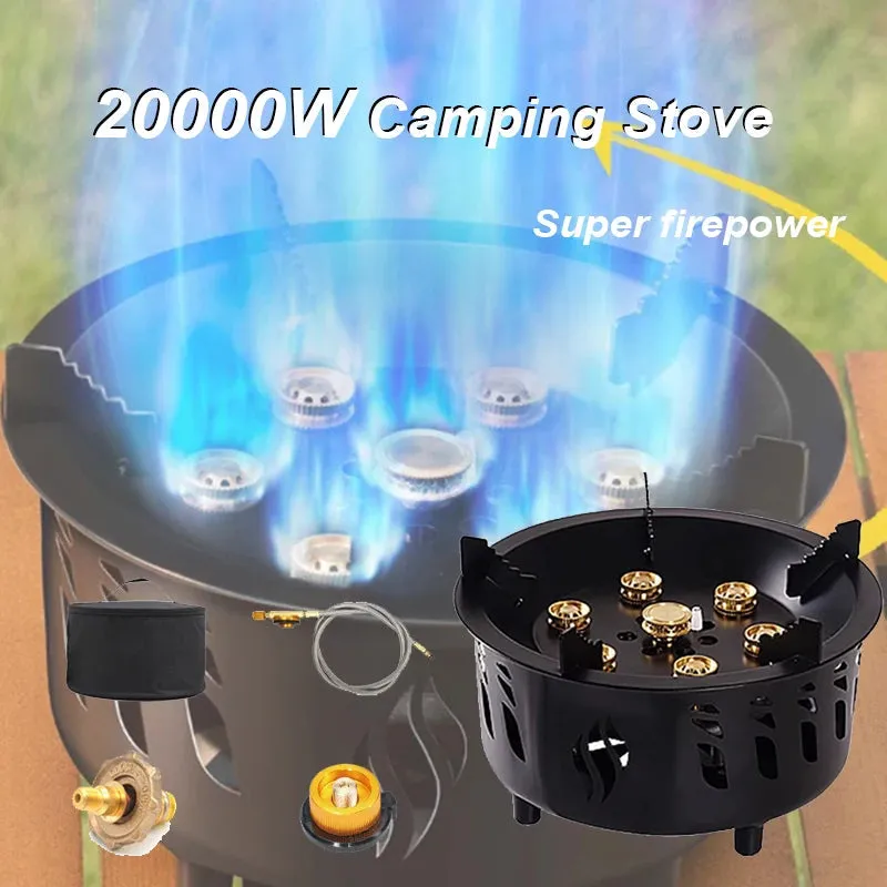 7-Core Camping Portable Camping Burners BBQ Cooking Equipment