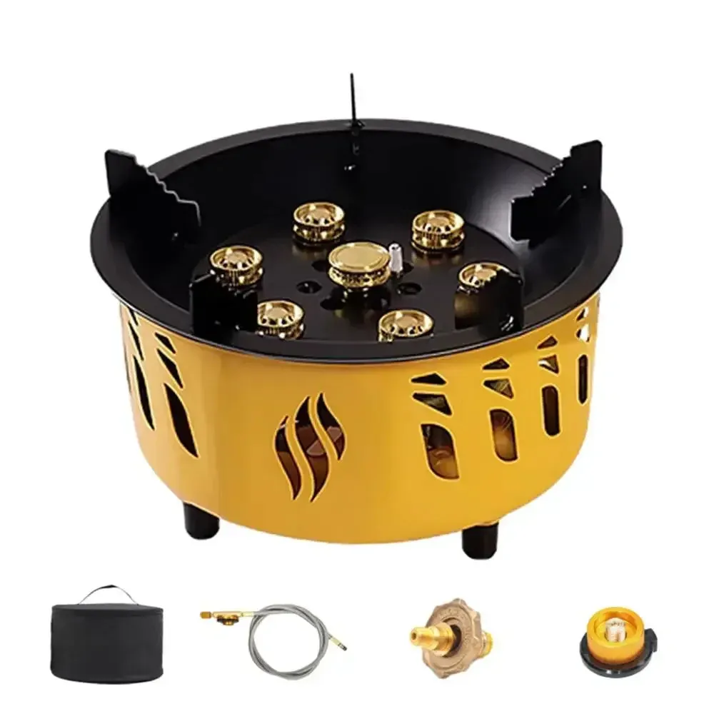 7-Core Camping Portable Camping Burners BBQ Cooking Equipment