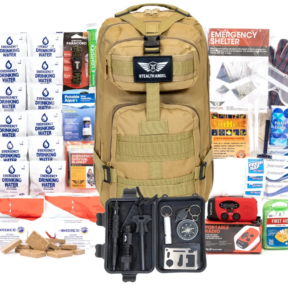 72 Hour Emergency Preparedness Kits | 1-5 Person Survival Bag System | Stealth Angel Survival