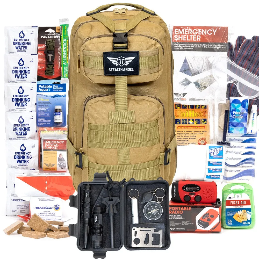 72 Hour Emergency Preparedness Kits | 1-5 Person Survival Bag System | Stealth Angel Survival