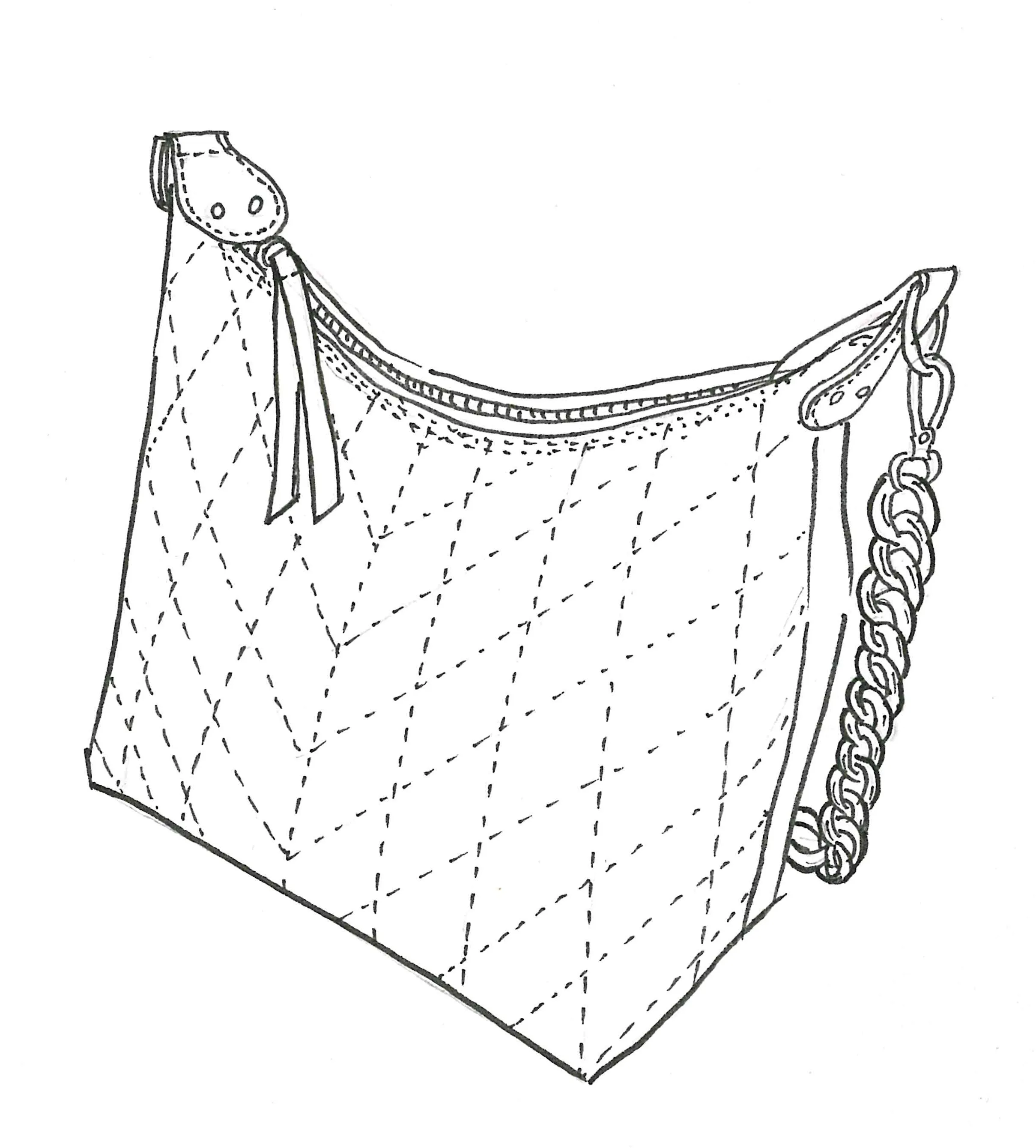 8913  Quilted Chain Bag