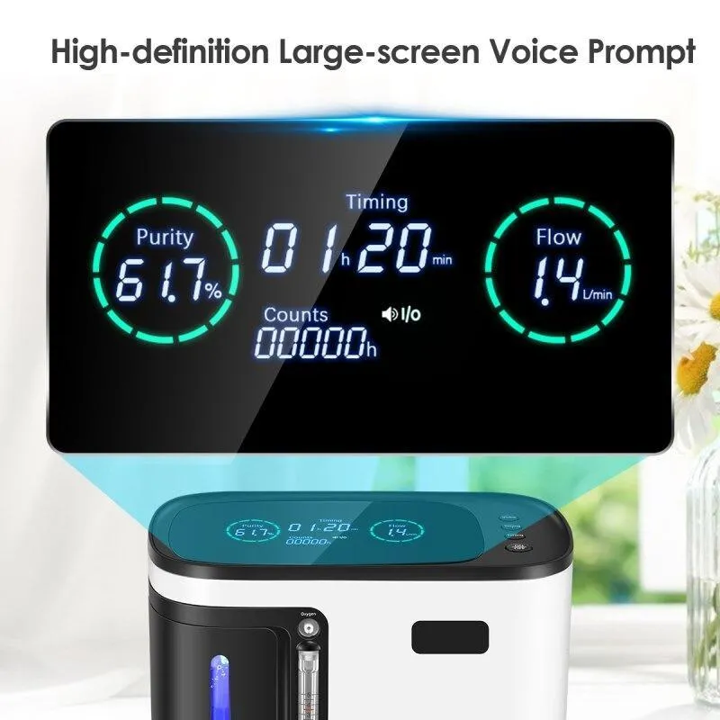 93% High Purity  1-3L/min Adjustable Oxygen Concentrators With LED For Household