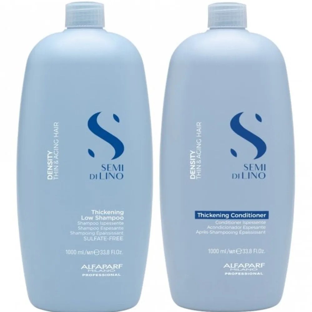 Alfaparf Milano Semi Di Lino Density Thickening Low Shampoo & Conditioner Twin 2 x 1000ml