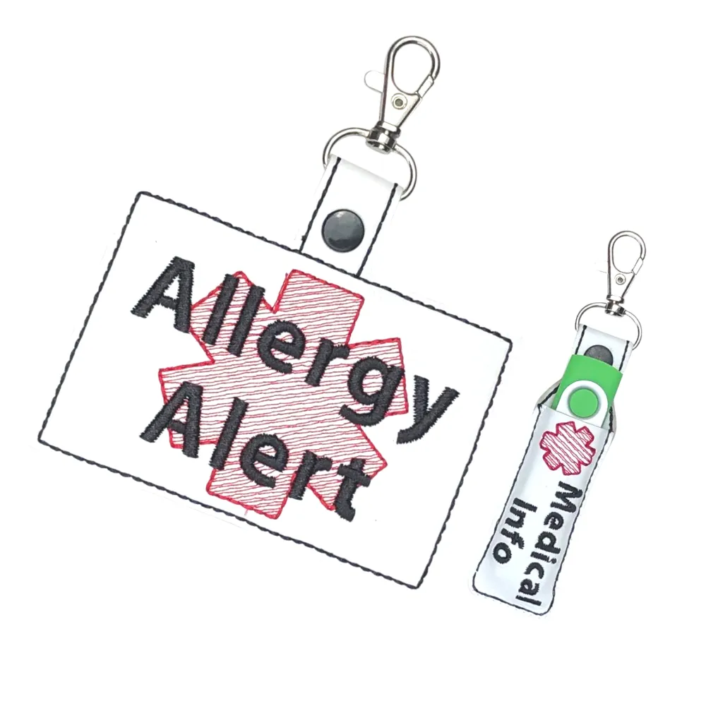 Allergy Alert Bag Tag, Versatile Allergy Keychain, Durable Medical Alert Accessory