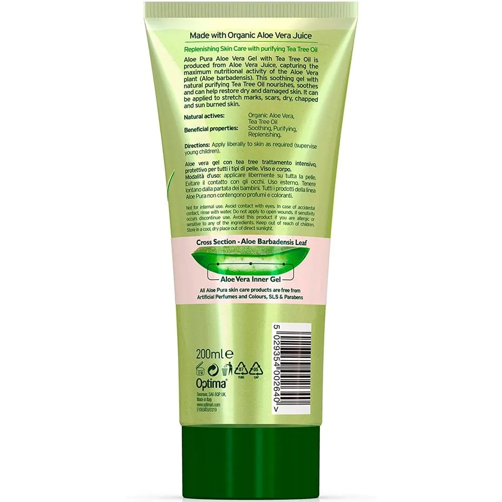 Aloe Pura Organic Aloe Vera Tea Tree Skin Gel 200ml