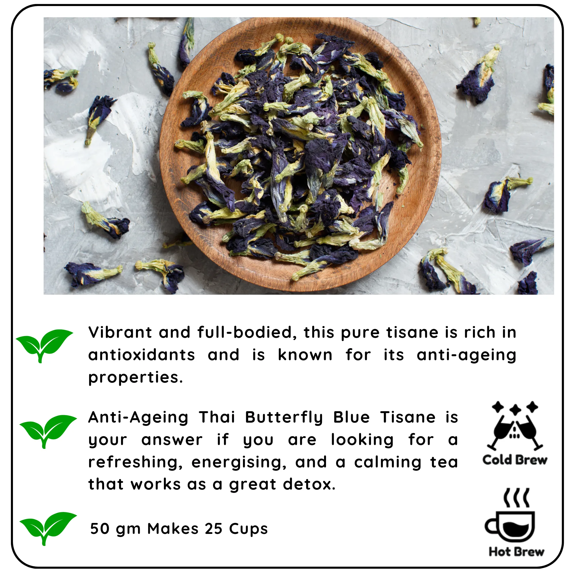 ANTI-AGEING Thai Butterfly Blue Tisane - A Magical and Colorful Drink