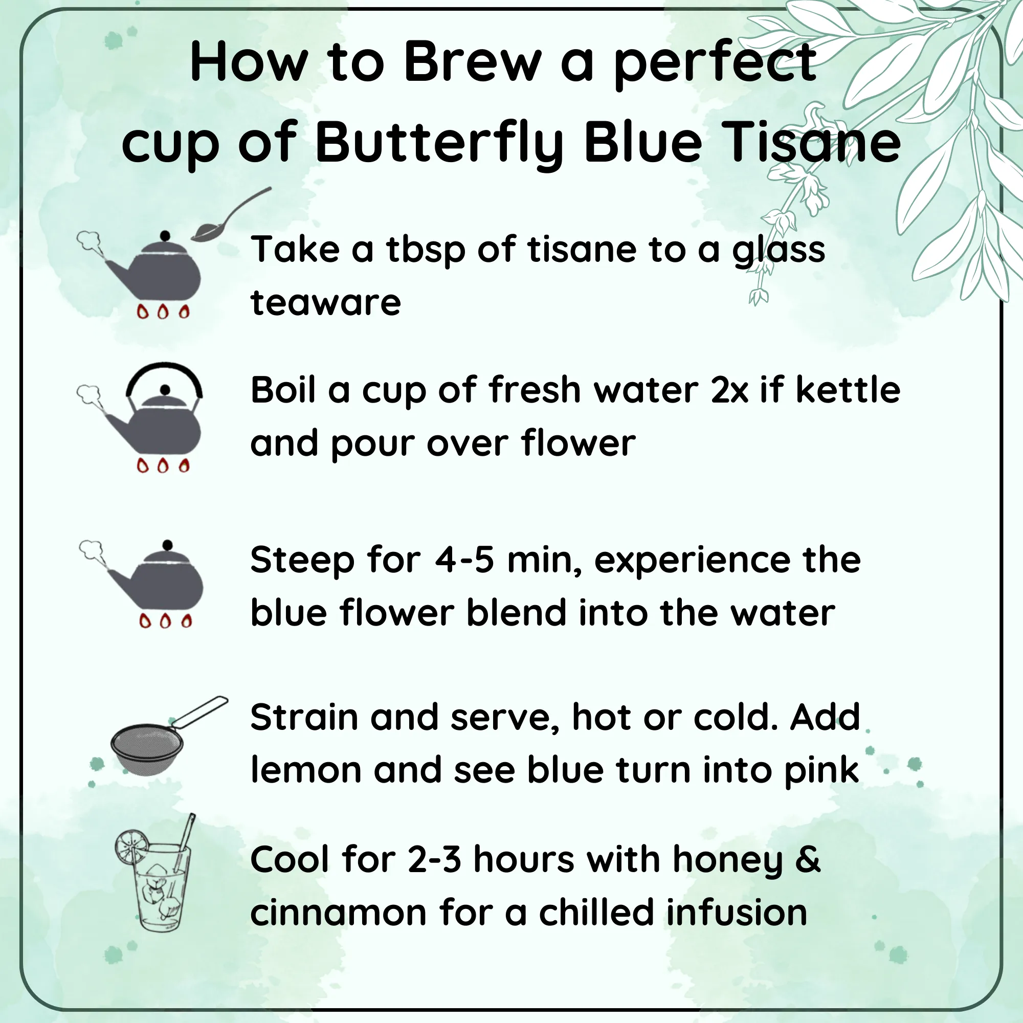 ANTI-AGEING Thai Butterfly Blue Tisane - A Magical and Colorful Drink