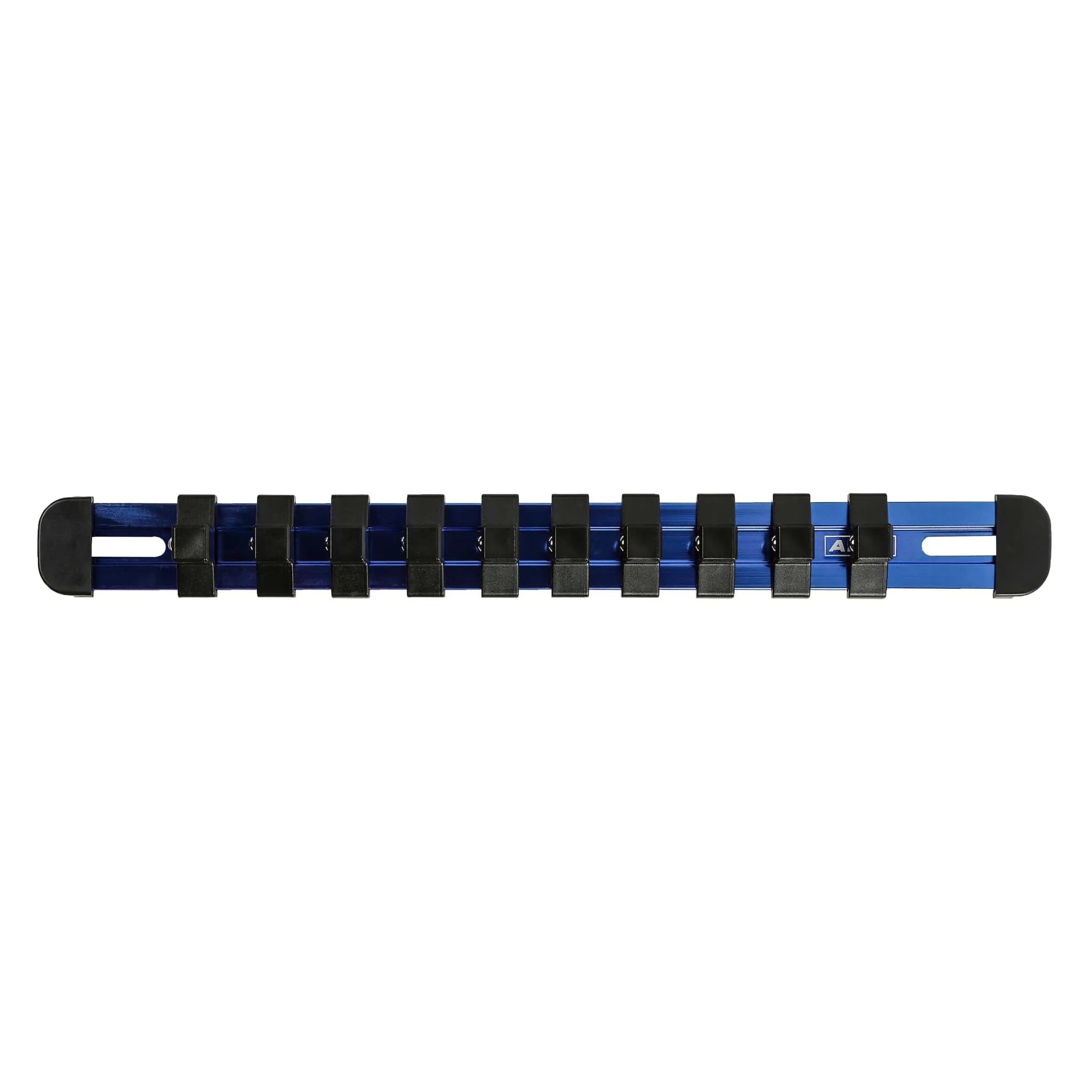 ARES 60102 - 3/8-Inch Drive Blue 9.84-Inch Socket Rail with Locking End Caps