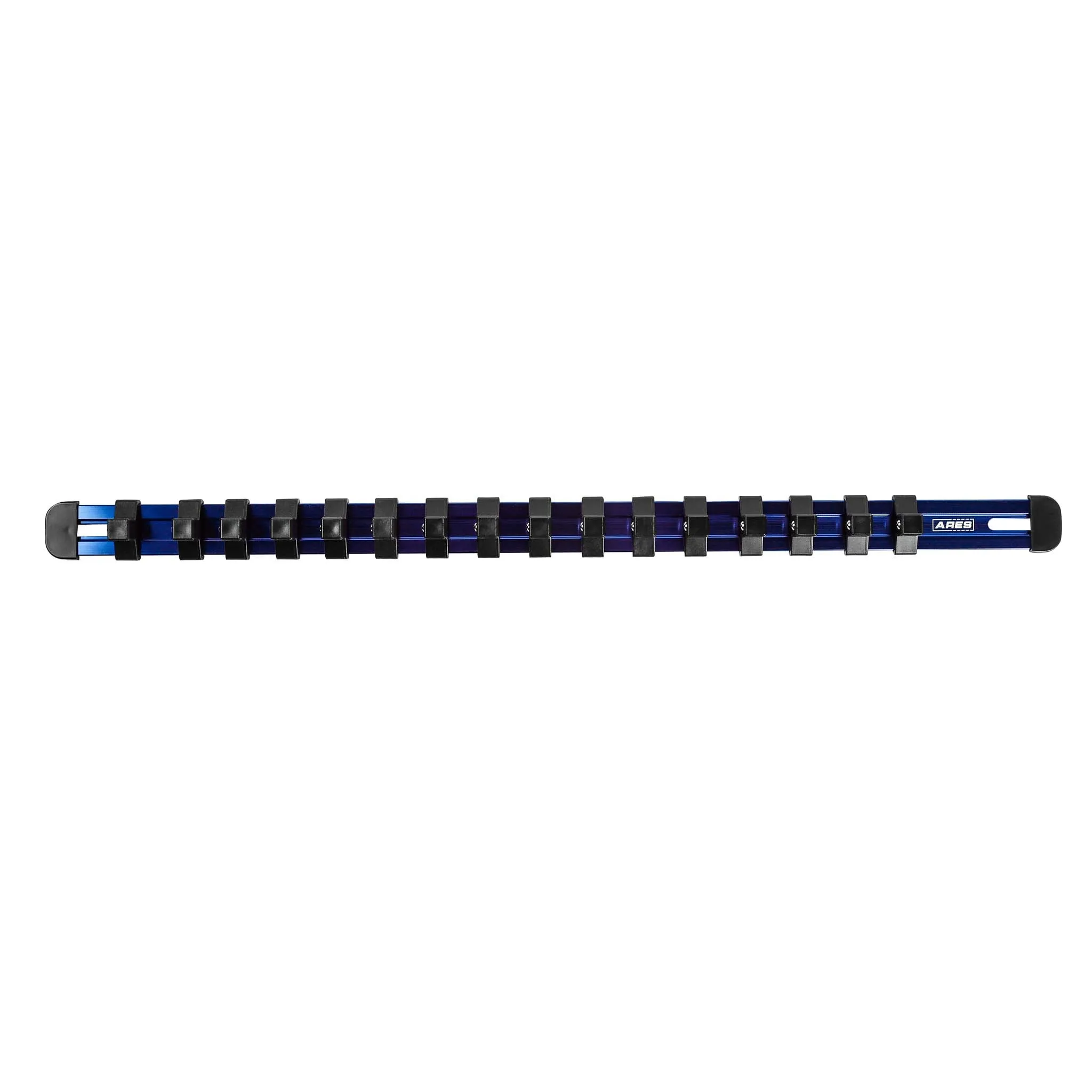 ARES 60117 - 3/8-Inch Drive Blue 17-Inch Socket Rail with Locking End Caps