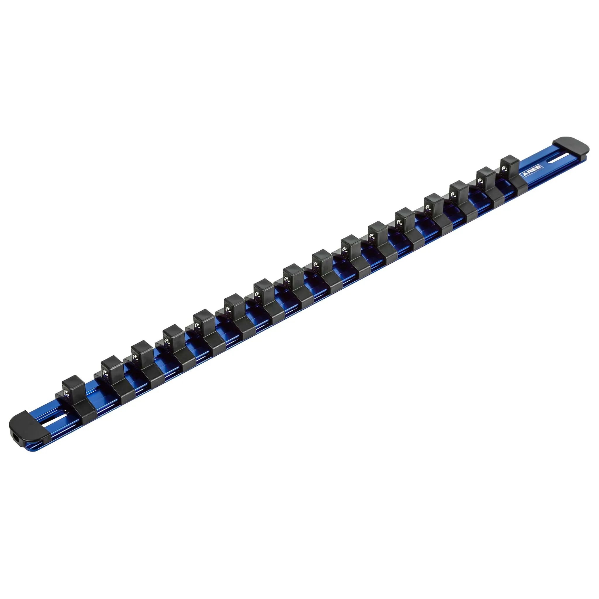 ARES 60117 - 3/8-Inch Drive Blue 17-Inch Socket Rail with Locking End Caps