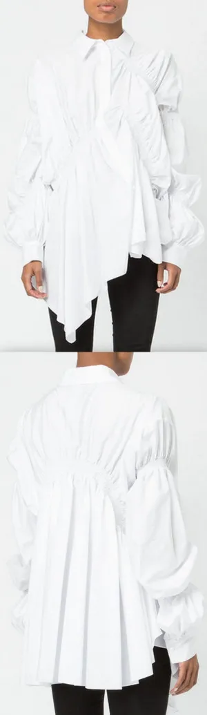 Asymmetrical Ruched Shirt