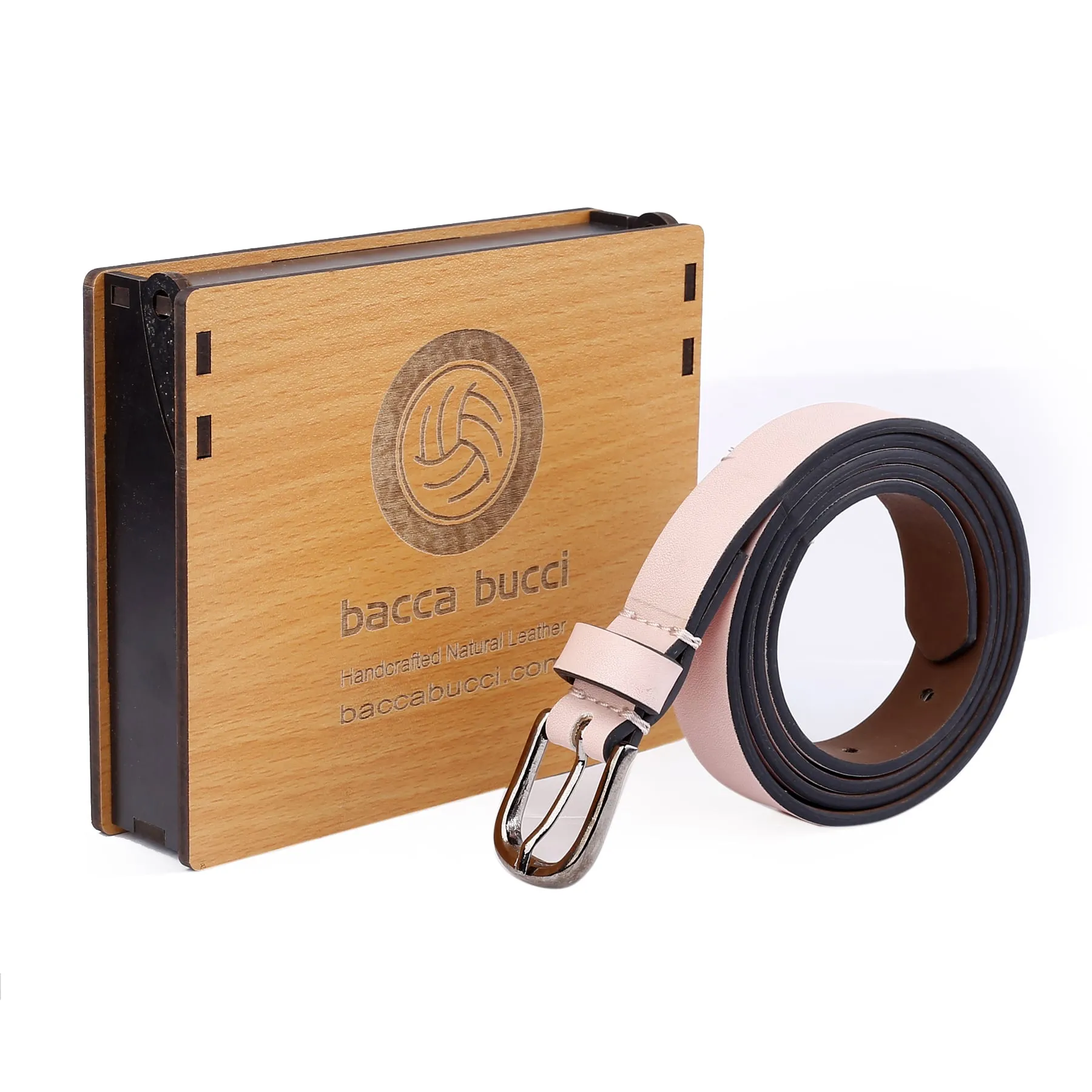 Bacca Bucci Women Leather Belts with Imported Nickle Free Buckle | Width : 20 MM | Solid Color Luster Finish Belt