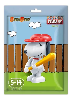 BanBao Peanuts Mini Figure - Baseball Sport Snoopy