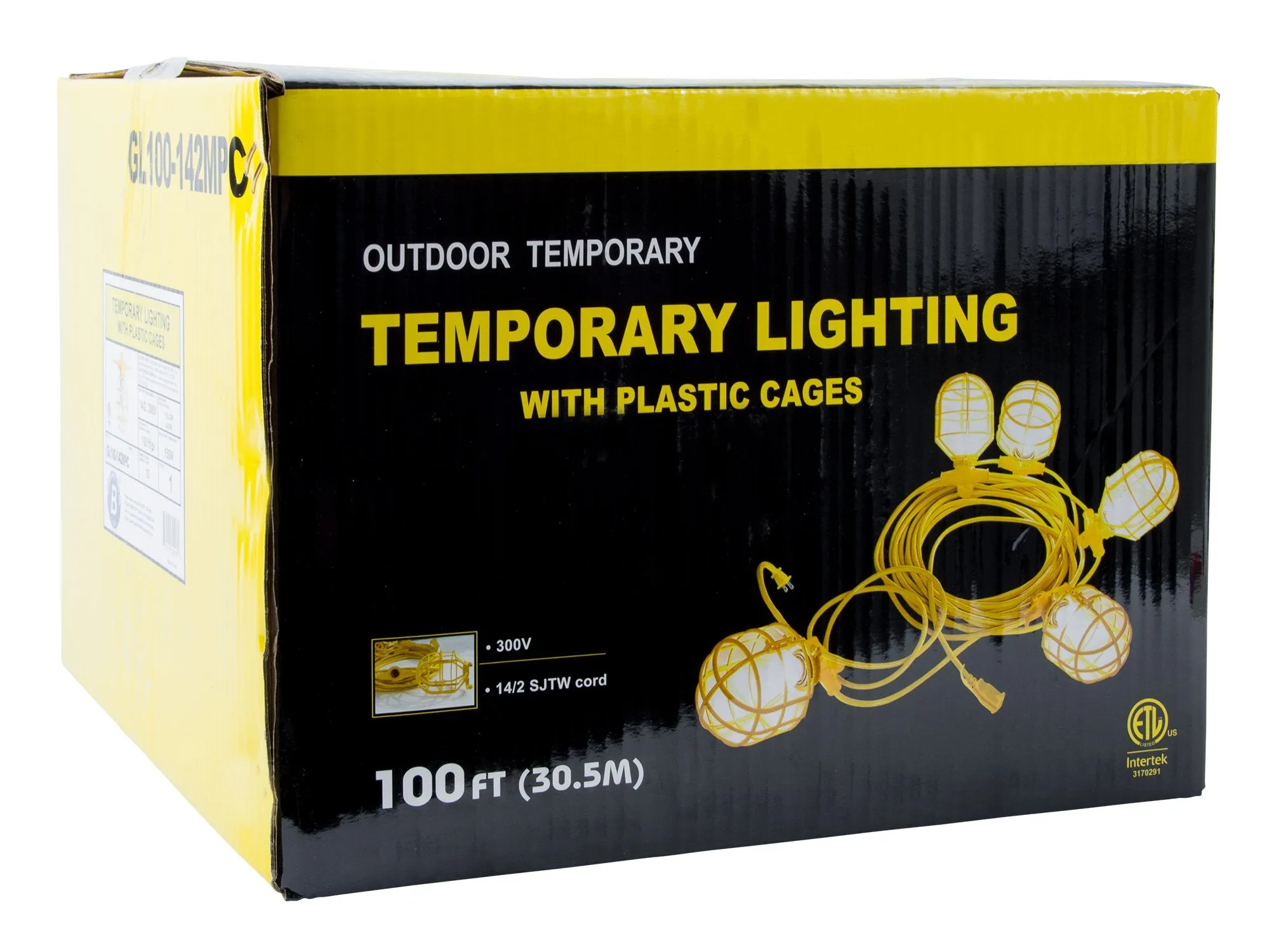 Bergen Industries GL100142MPC Temp Light String, 14/2, 100ft, 15A Male & Female