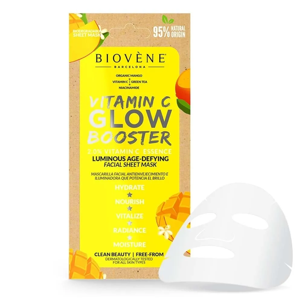 Biovene Vitamin C Glow Booster Sheet Mask 20ml