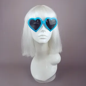 Blue Heart Shaped Lenses Sunglasses - SPECIAL OFFER