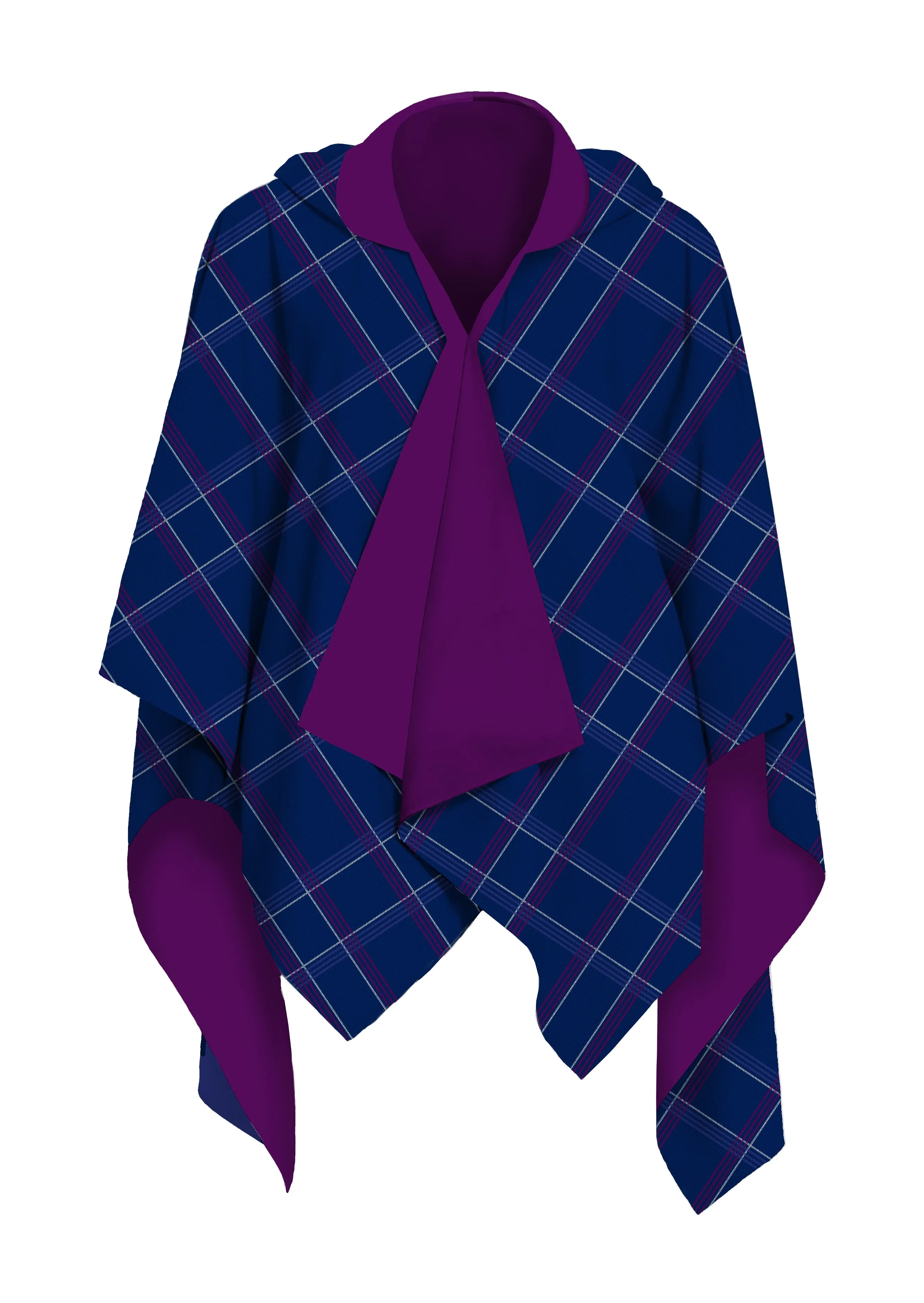 Blue Plaid RainCape