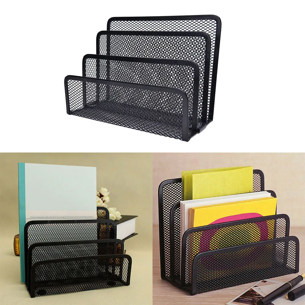 Book Shelves Desk-Organizer Office Mesh Home Metal fill sorter