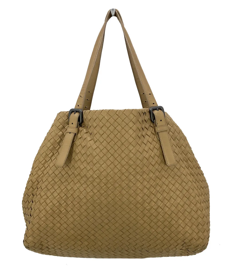 Bottega Veneta Tan Intrecciato Woven Nappa Leather Large Cesta Tote