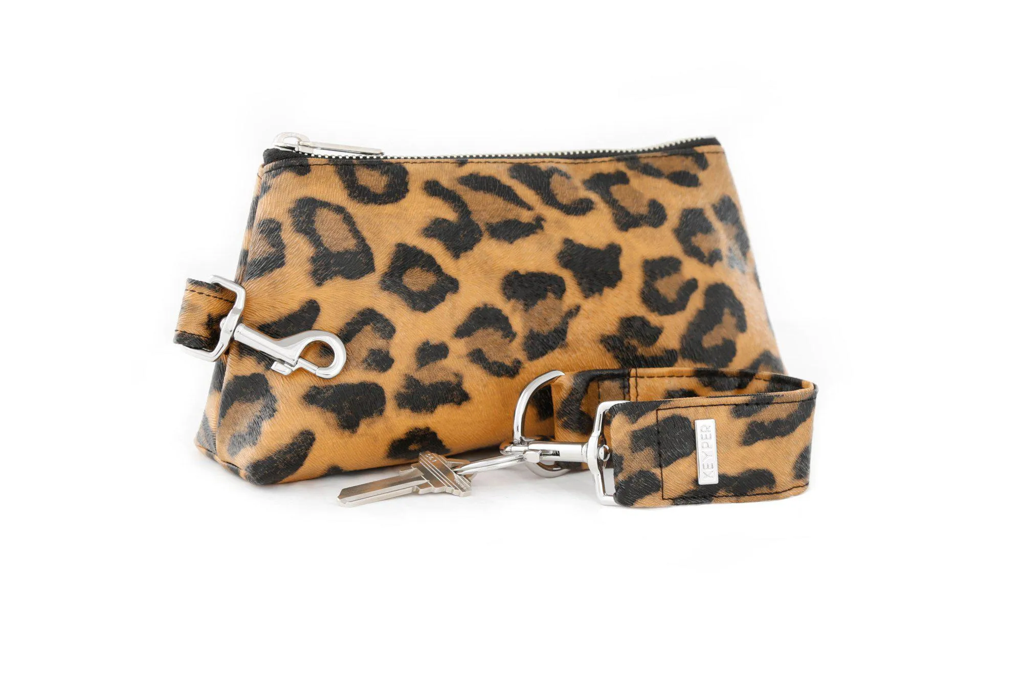 Brown Leopard SIGNATURE 2-Piece KEYPIT Set • Wristlet