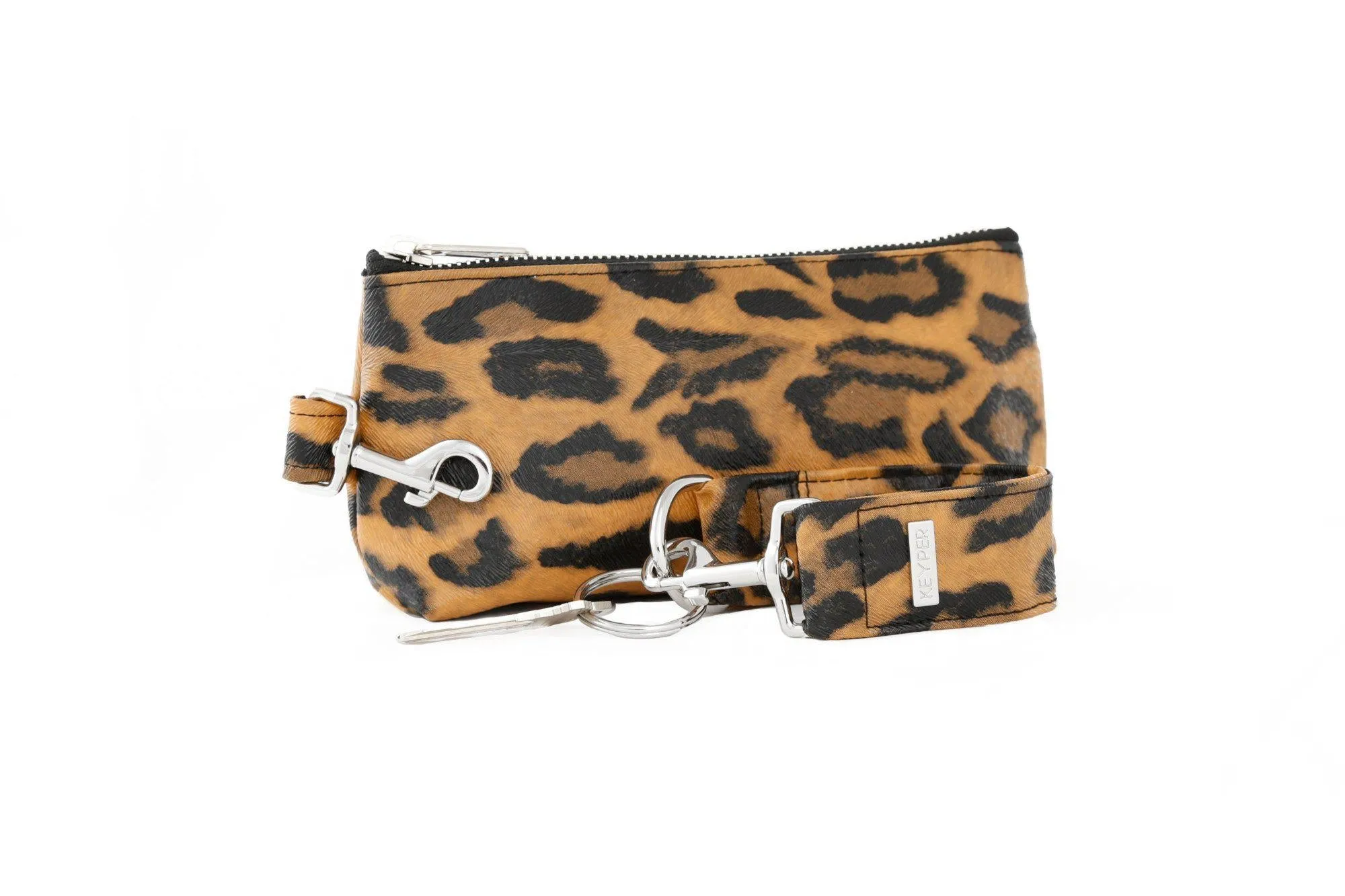 Brown Leopard SIGNATURE 2-Piece KEYPIT Set • Wristlet