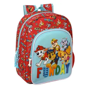 Child bag The Paw Patrol Funday Red Light Blue (26 x 34 x 11 cm)