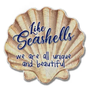 Coastal: Wooden Magnet: Seashells Unique & Beautiful