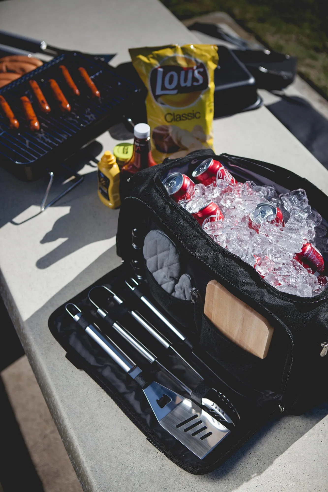 Cornell Big Red - BBQ Kit Grill Set & Cooler