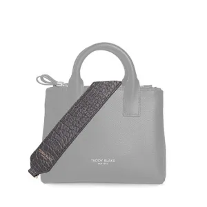 Croco Leather Wide Strap - Grey