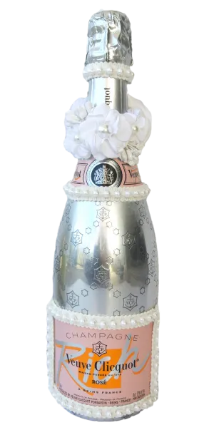 Custom 2022 Pearls on Pearls Custom Veuve Clicquot Champagne Bottle