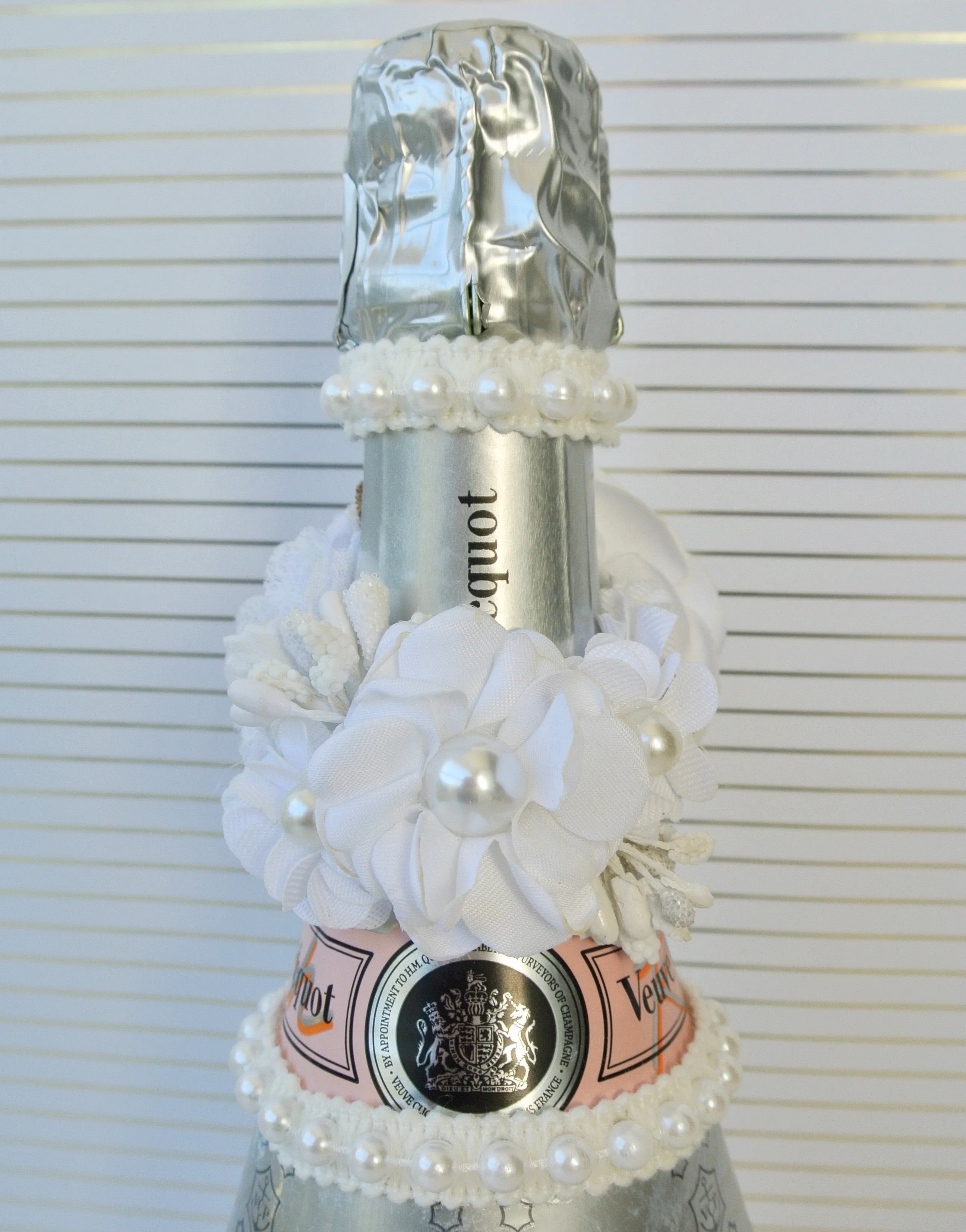 Custom 2022 Pearls on Pearls Custom Veuve Clicquot Champagne Bottle