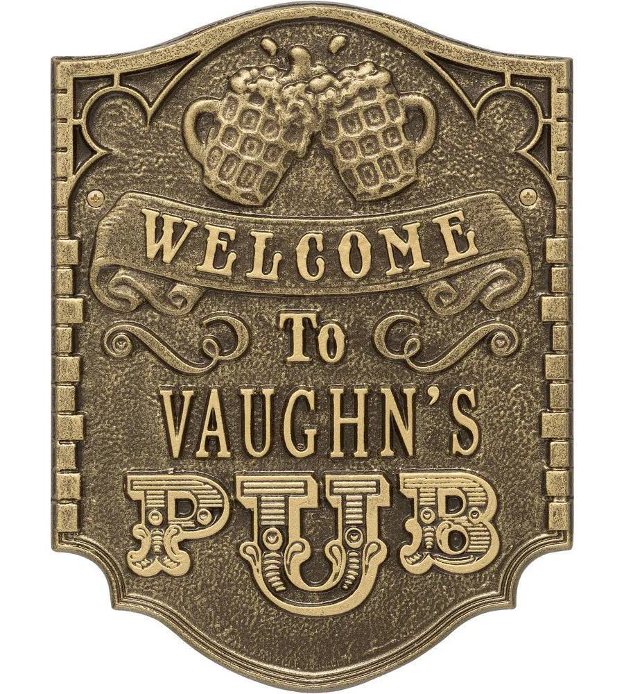 Custom Welcome Pub Sign