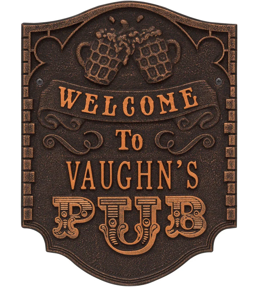 Custom Welcome Pub Sign