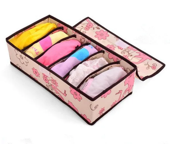 Cute design Home storage supply Underwear Organizer Closet Drawer Storage Box For Socks Ties Bra Lingerie Organiser