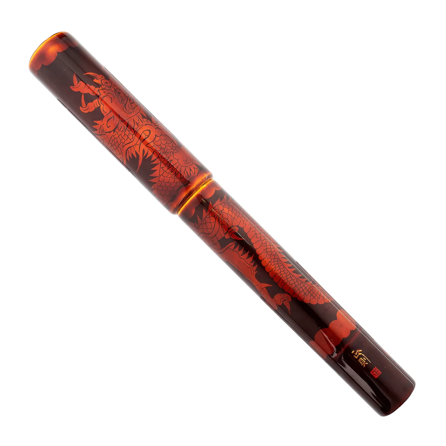 Danitrio BYAG-3 Byakudan-Nuri on Genkai "Dragon"  Fountain Pen