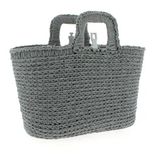 DIY Crochet Kit Shopper Stone Grey