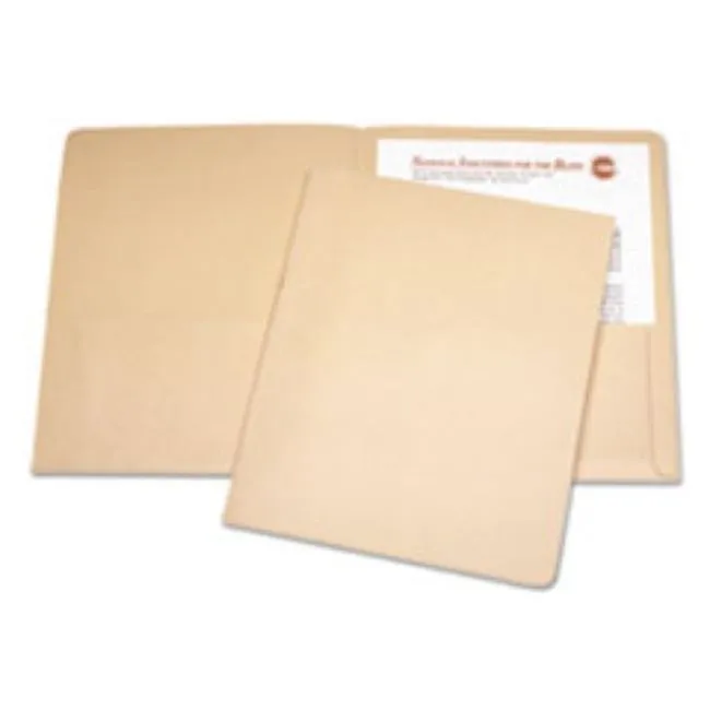 DOUBLE POCKET PORTFOLIO, LETTER SIZE, TAN, 25CT-BOX (5 BOXES PER PACK)