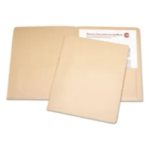 DOUBLE POCKET PORTFOLIO, LETTER SIZE, TAN, 25CT-BOX (5 BOXES PER PACK)