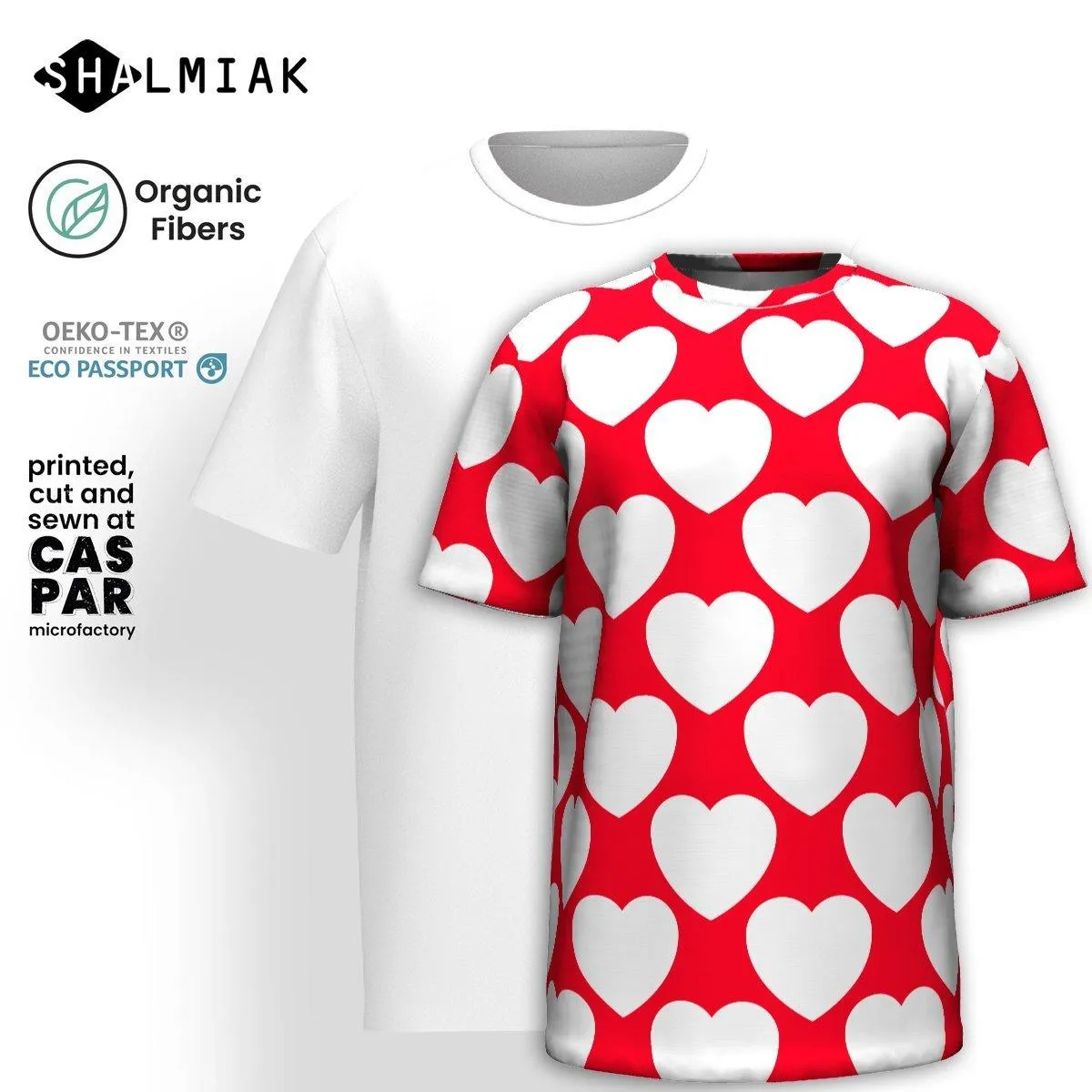 ELLIE LOVE red white - T-shirt  (organic cotton)