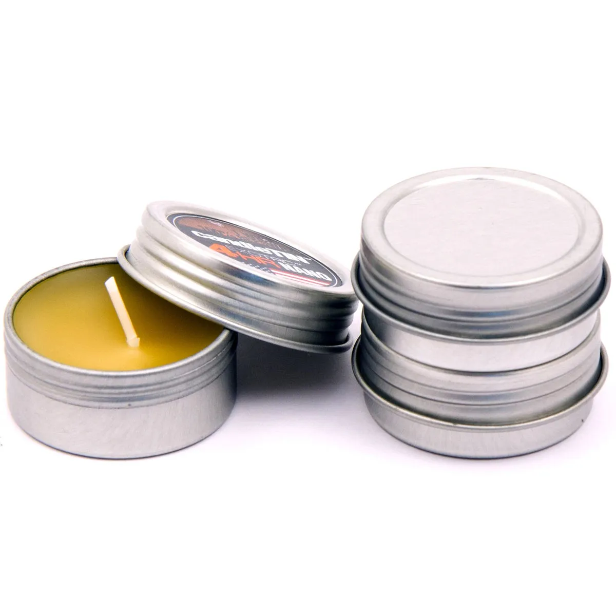 Exotac CandleTIN Nano 1-Wick Emergency Candle 3-Pack - Silver